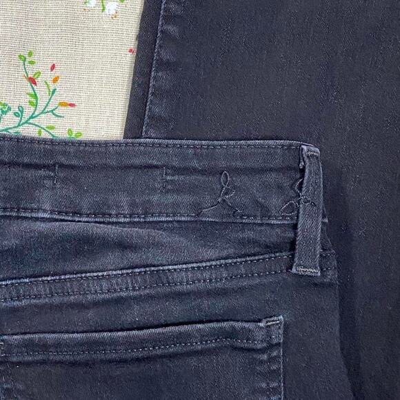 NYDJ Ami Skinny Jean Faded Black Wash Sz 8 Stretch Denim Mid Rise Ankle Casual - Picture 6 of 7